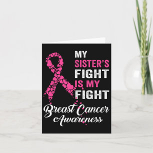 Schwester's Fight is my fight Brustkrebs Awareness Karte