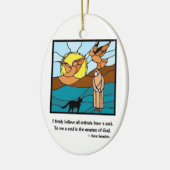 Schwesterseraphim-beflecktes Glas-Verzierung Keramik Ornament (Links)