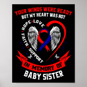 Schwesterverlust-CHD-Bewusstseinsmonat Herzkrankhe Poster