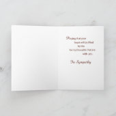 Schwiegereltern, Sonnenuntergang über dem Beileid Karte (Innenseite)