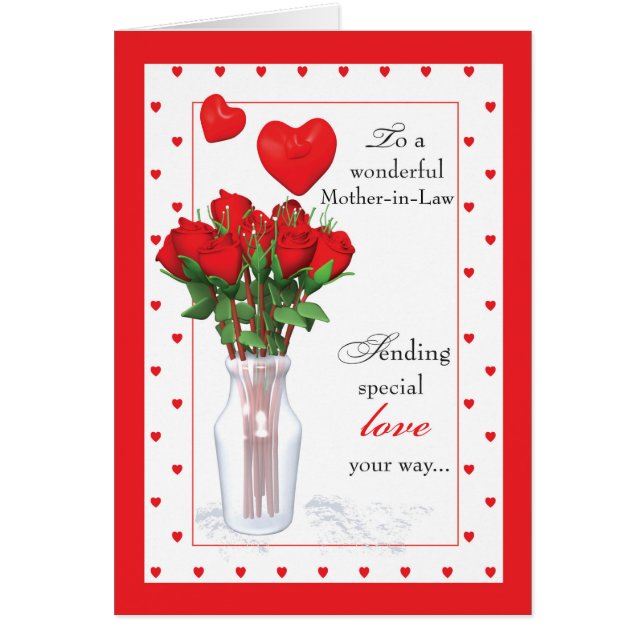 Schwiegerliche Valentinstag-Rote Rosen Herz (Vorne)