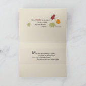 Schwiegerlicher Drei-Blätter-Erntedank Feiertagskarte (Innenseite)