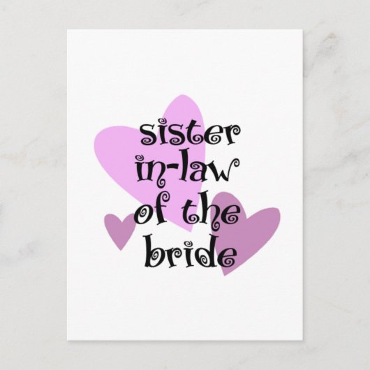 Schwiegerministerin der Braut Postkarte (Vorderseite)