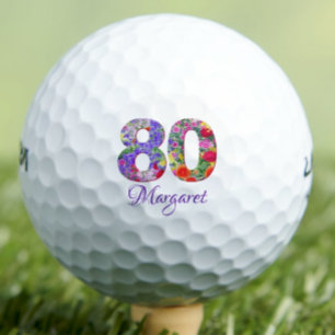 Schwiegermutter 80. Geburtstagsgeschenk, Blumennum Golfball