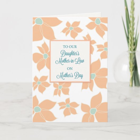 Schwiegermutter am Muttertag, Blume Karte (Vorderseite)