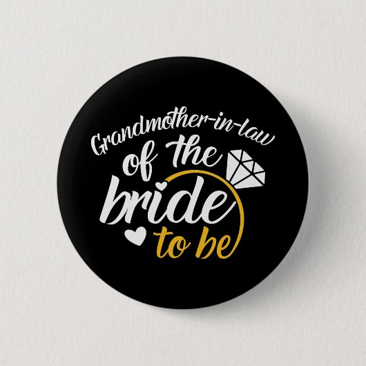 Schwiegermutter der Großen Hochzeit Button (Vorderseite)