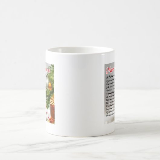 Schwiegermutter-Gedicht - Weihnachtsentwurf Kaffeetasse (Mittel)