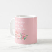Schwiegermutter-Geschenke Muttertag Rosa Kaffeetas Kaffeetasse (Vorderseite Links)