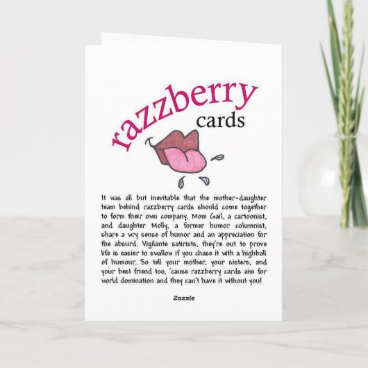 Schwiegermutter Karte (Rückseite)