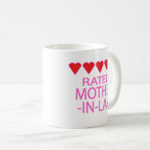 Schwiegermutter mit fünf Herzens Kaffeetasse (VorderseiteRechts)