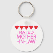 Schwiegermutter mit fünf Herzens Schlüsselanhänger (Vorderseite)