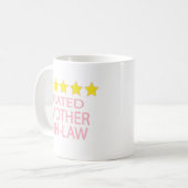 Schwiegermutter mit fünf Sternen Kaffeetasse (Vorderseite Links)