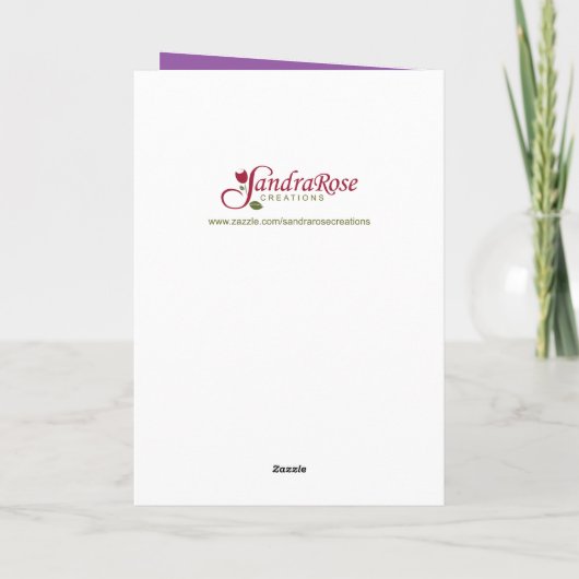 Schwiegermutter, Muttertag, religiös, Wildblume Karte (Rückseite)