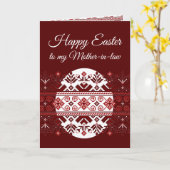 Schwiegermutter Ostern Ukrainische ethnische Stick Karte (Gelbe Blume)