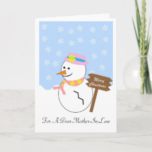 Schwiegermutter-Weihnachtskarte Schneemann Feiertagskarte
