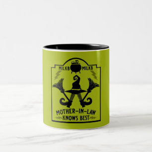 Schwiegermutter weiß am besten zweifarbige tasse