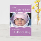 Schwiegersohn am 1. Vatertag - Foto Karte (Gelbe Blume)