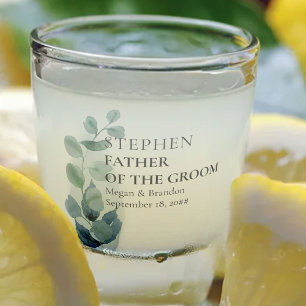 Schwiegersohn Eukalyptus Grünzeug Hochzeit Schnapsglas