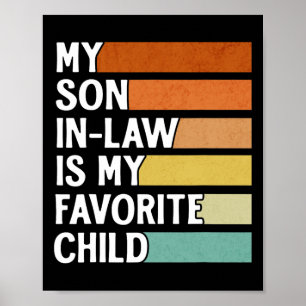 Schwiegersohn ist mein Lieblingskind Lustig Vintag Poster