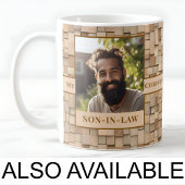 Schwiegersohn, Lieblingskind, Foto, Holz Tasse C50