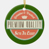 Schwiegersohn-(lustiges) Geschenk Keramik Ornament (Vorne)