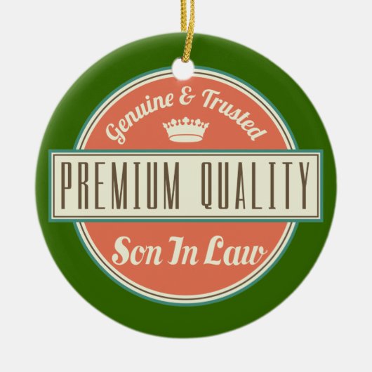 Schwiegersohn-(lustiges) Geschenk Keramik Ornament (Vorne)