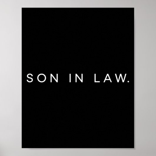 Schwiegersohn Minimalist Lettering Töchter Ehemann Poster (Vorne)