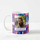 Schwiegersohn, Name, Meldung, Foto, Mosaik-Tasse C Kaffeetasse (Links)