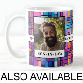 Schwiegersohn, Name, Meldung, Foto, Mosaik-Tasse C Kaffeetasse