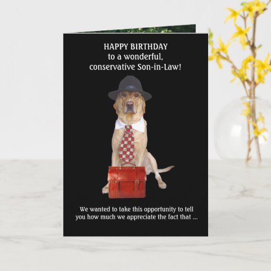 Schwiegersohn/Schwager Karte (Gelbe Blume)