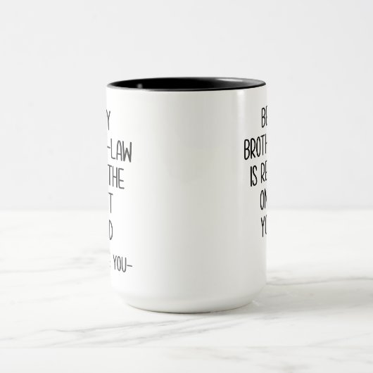 Schwiegersohn-Tasse, Schwiegerbruder Tasse (Zentrum)