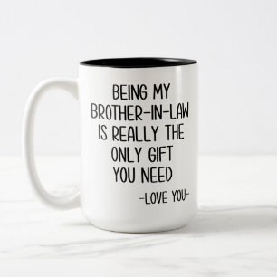 Schwiegersohn-Tasse, Schwiegerbruder Zweifarbige Tasse