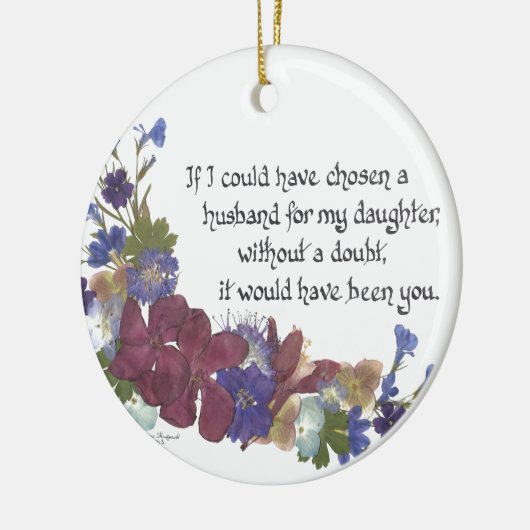 Schwiegersohngeschenk Keramikornament (Links)