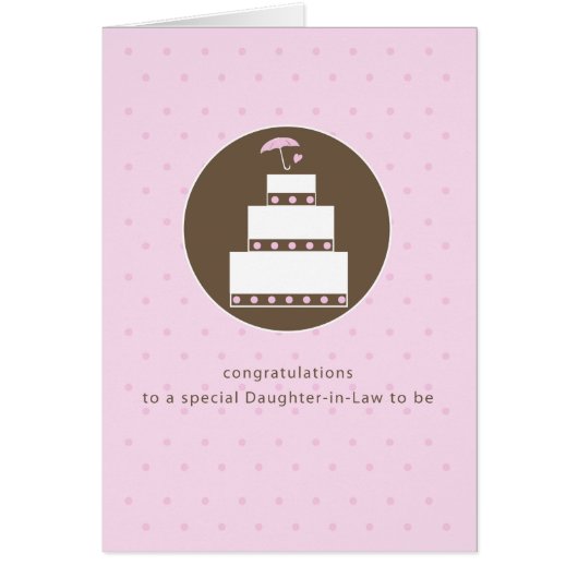 Schwiegertochter, Brautparty Cake Gratulation (Vorne)