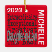 Schwiegertochter CUSTOM Keramikornament (Vorderseite)