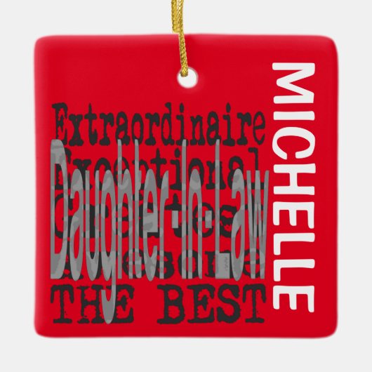 Schwiegertochter CUSTOM Keramikornament (Vorderseite)