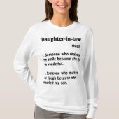 Schwiegertochter-Definitions-lustige Strickjacke T-Shirt (Vorderseite)