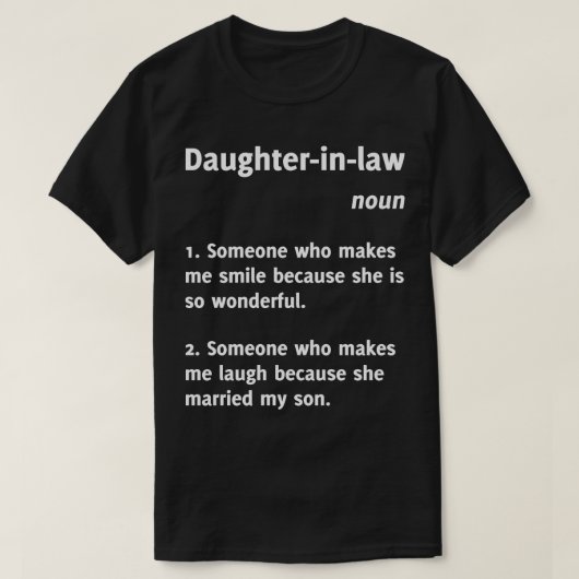 Schwiegertochter-Definitions-lustiges T-Shirt (Design vorne)