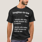 Schwiegertochter-Definitions-lustiges T-Shirt (Vorderseite)
