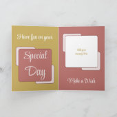 Schwiegertochter geben Foto goldfarbenen Geburtsta Karte (Innenseite)