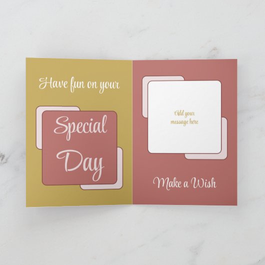 Schwiegertochter geben Foto goldfarbenen Geburtsta Karte (Innenseite)