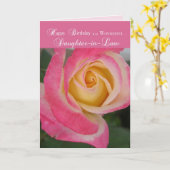 Schwiegertochter Geburtstag, religiös Karte (Gelbe Blume)