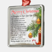 Schwiegertochter-Gedicht - Weihnachtsentwurf Silbernes Ornament (Links)