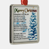 Schwiegertochter-Gedicht - Weihnachtsentwurf Silbernes Ornament (Rechts)