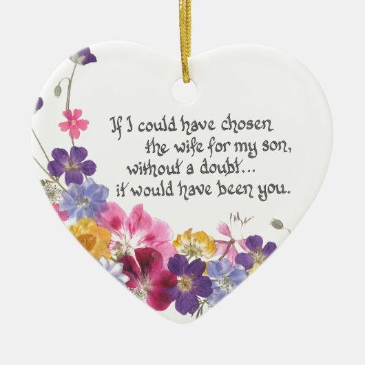 Schwiegertochter-Geschenke Keramik Ornament (Vorne)