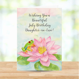 Schwiegertochter Glücklicher Juli-Geburtstag mit W Karte