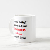 Schwiegertochter, großartig kaffeetasse (Vorderseite Links)