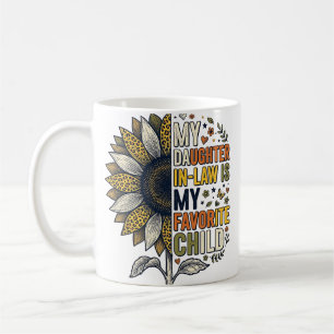 Schwiegertochter Lieblingskind Sonnenblume Vintage Kaffeetasse