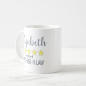 Schwiegertochter mit 5 Sternen Kaffeetasse (Vorderseite Links)