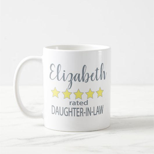 Schwiegertochter mit 5 Sternen Kaffeetasse (Links)